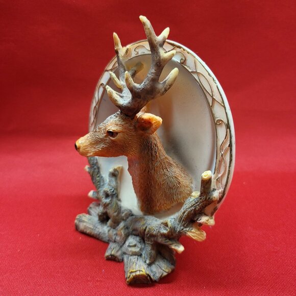 3D Deer Embedded Polystone Dome and Base Shelf Decor - Picture 3 of 12